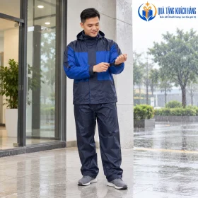 Minh họa người mặc bộ 62A kiểm tra cửa tay dưới mái che