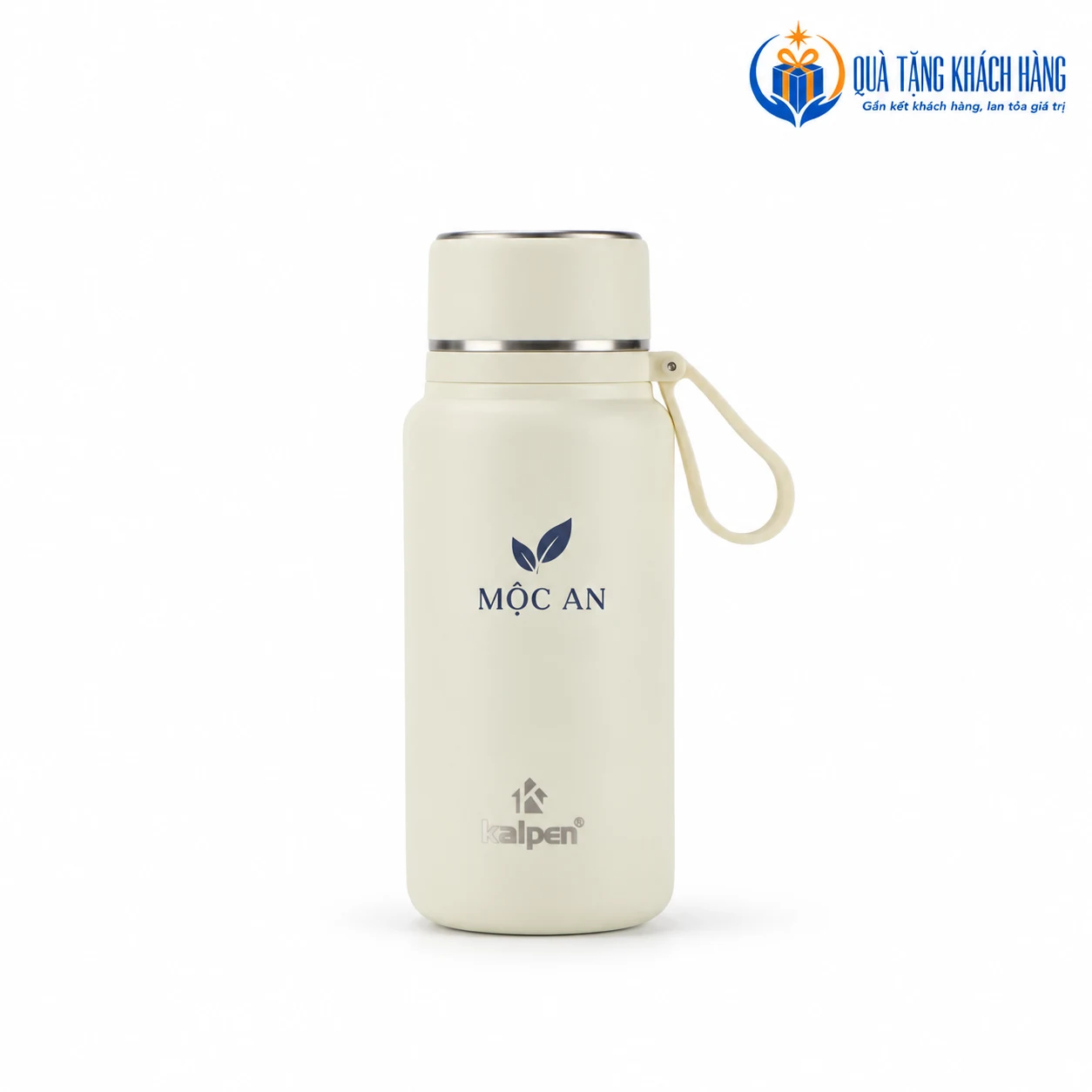 Mô phỏng logo MỘC AN trên thân DA06 trắng kem