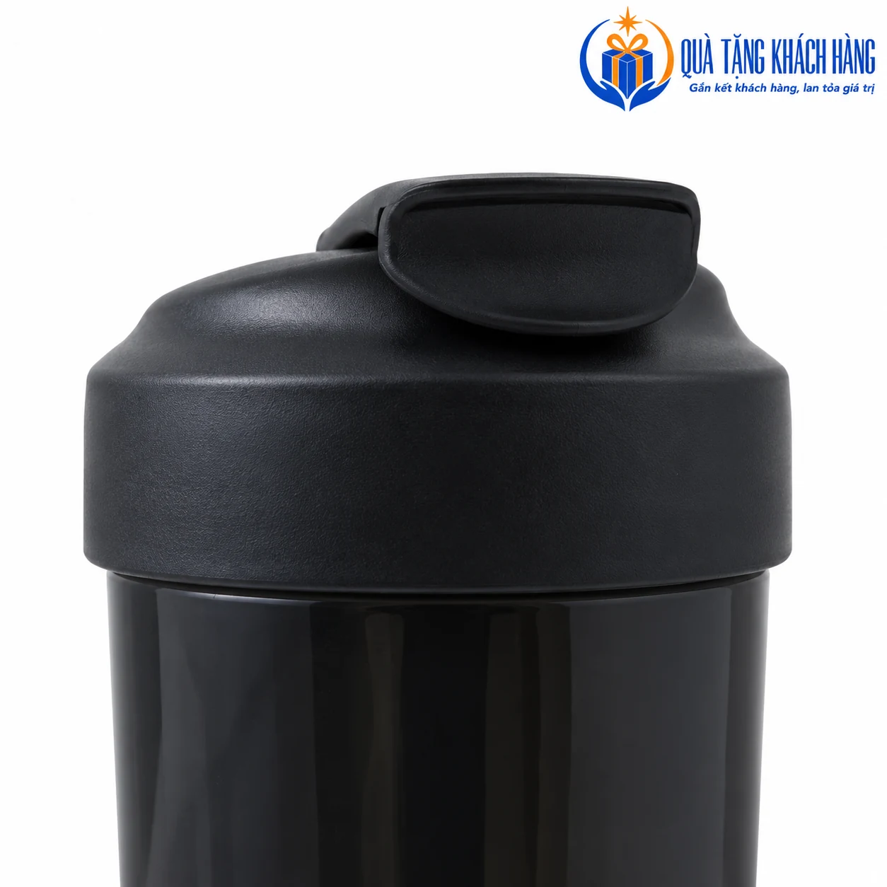 Chi tiết nắp La Fonte 011440 màu đen ở trạng thái đóng