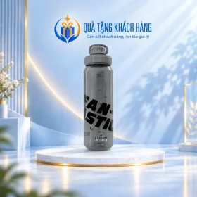 Bình nước La Fonte 013239 1000ml thân xám khói và nắp xám