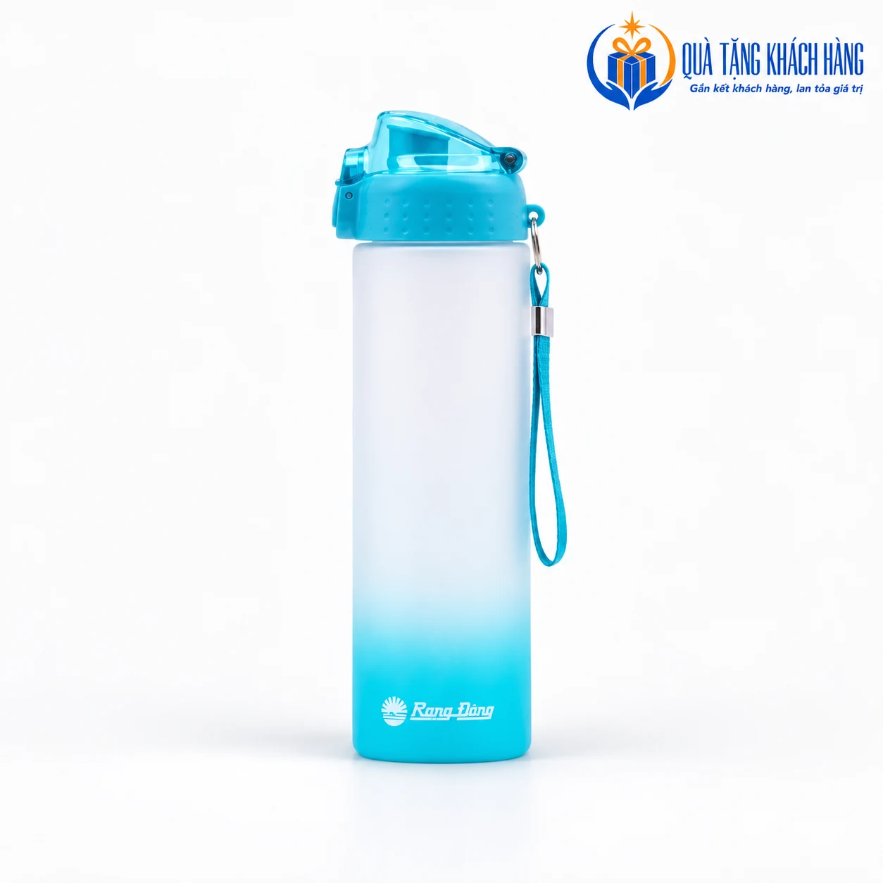 Dáng bình RD-07P1 màu xanh với dây và dấu Rạng Đông ở đáy