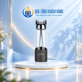 Bình thủy tinh La Fonte 007429 350ml đen trên nền Quà Khách Hàng