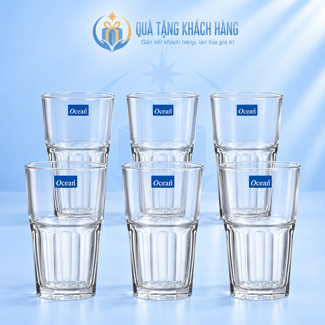 Bộ sáu ly Ocean Centra P01963 495ml