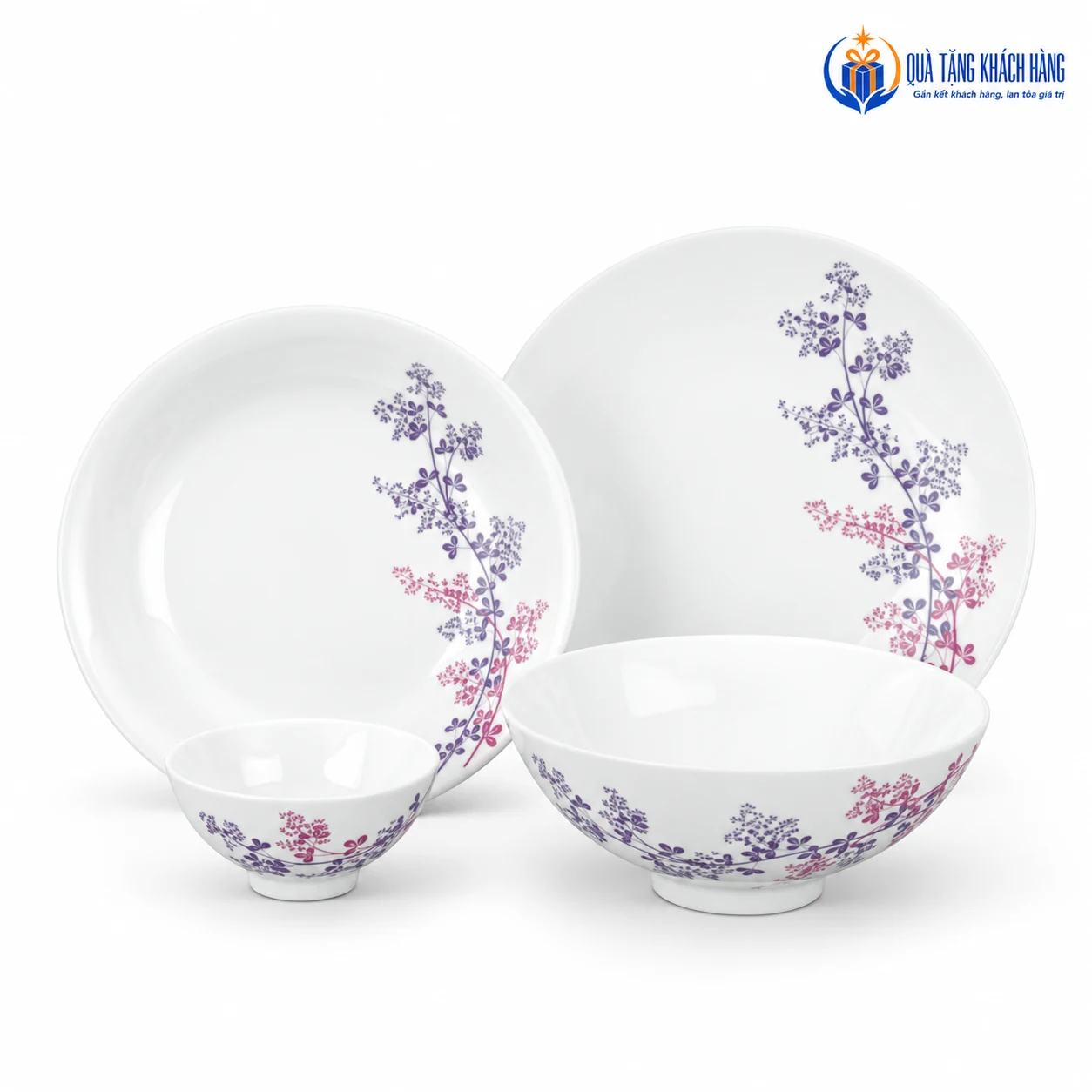 Bốn kiểu món đại diện của bộ Daisy Cỏ Tím