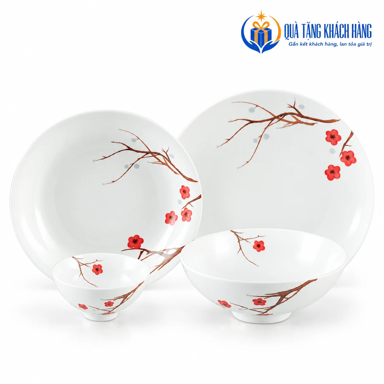Bốn kiểu món đại diện với hoa văn Hồng Mai