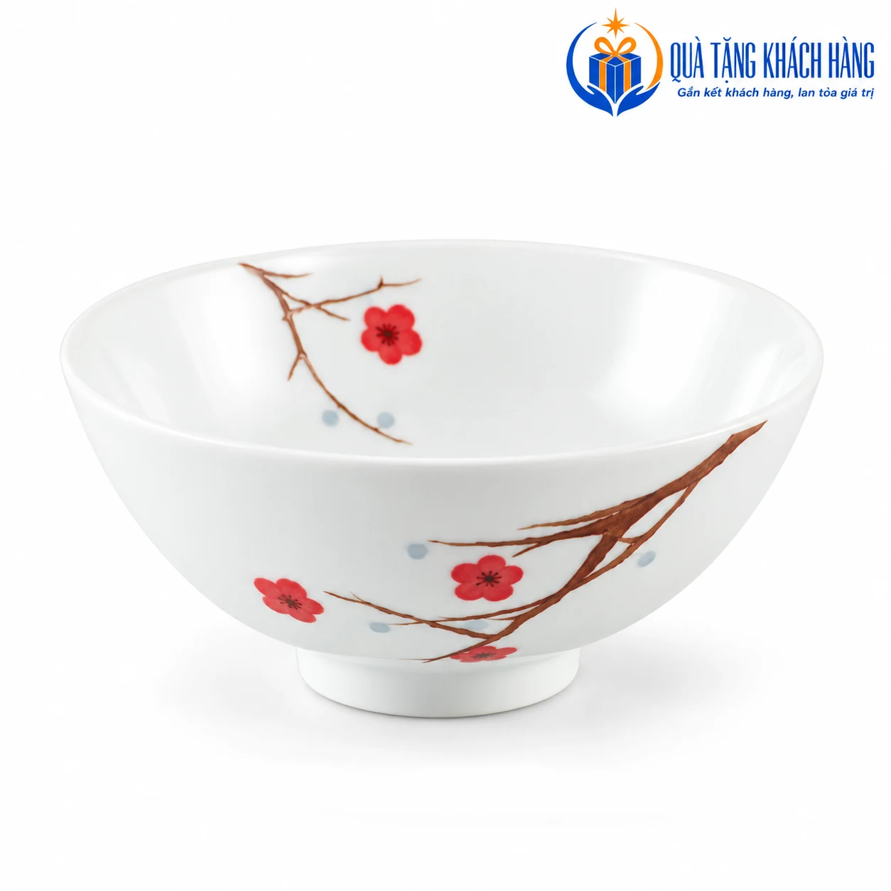 Chi tiết hoa văn và dáng chén cơm Daisy Hồng Mai 11,5 cm