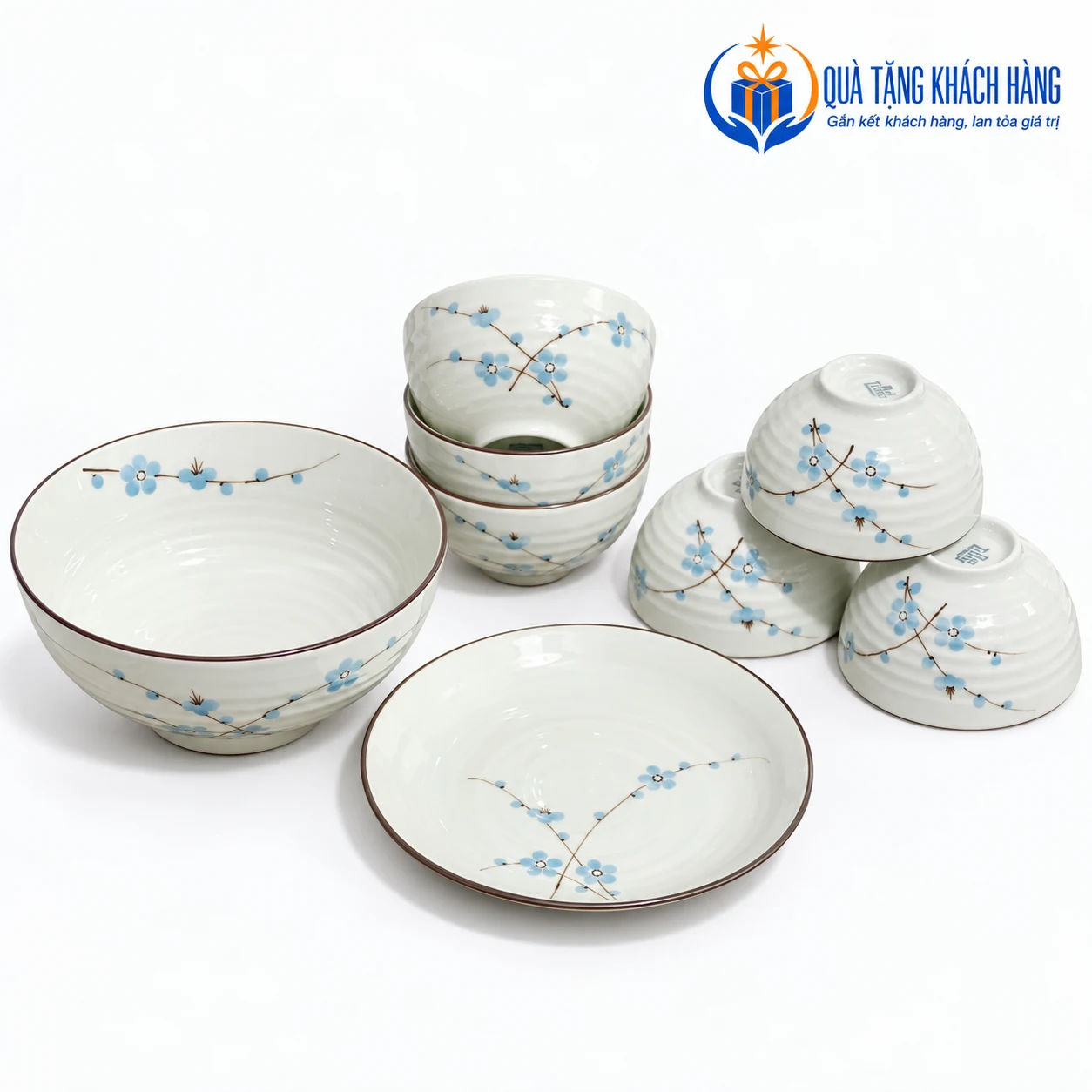 Cấu hình tám món men kem hoa xanh theo tư liệu