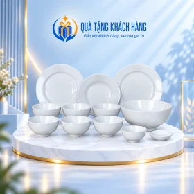Bộ bát đĩa Trung Kiên đủ mười hai món