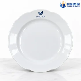 Mô phỏng logo MỘC AN trên một đĩa bằng Trung Kiên