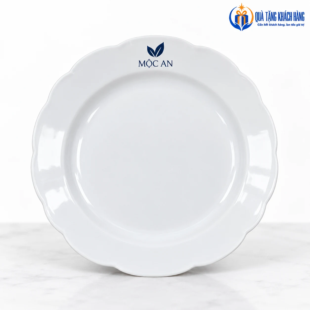Mô phỏng logo MỘC AN trên một đĩa bằng Trung Kiên