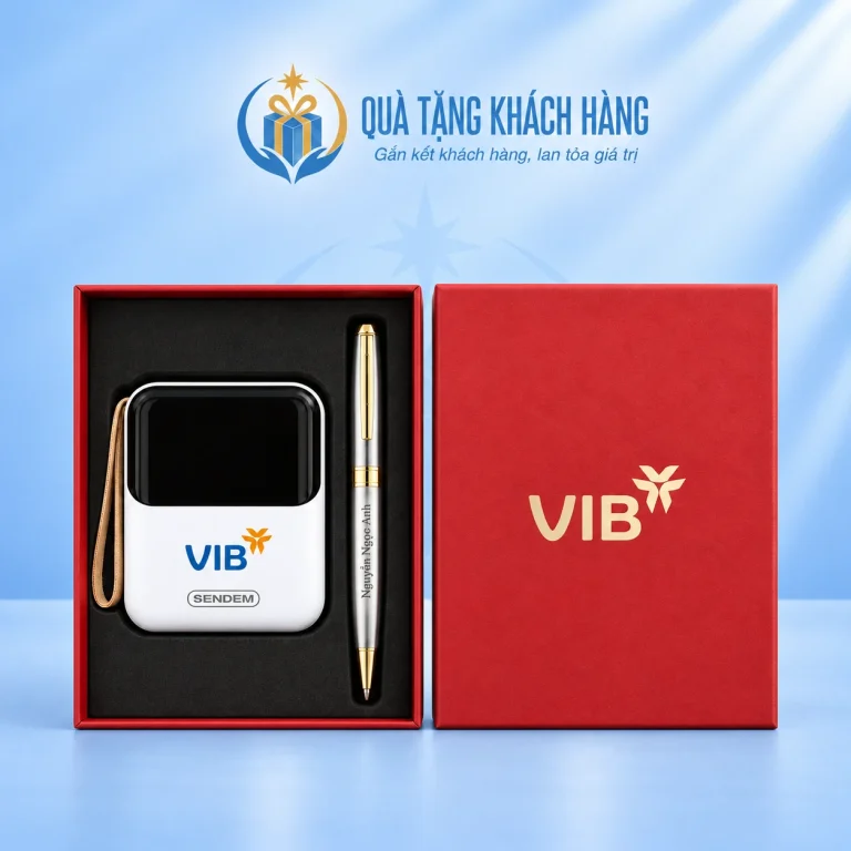 Bộ bút ký và sạc Sendem trong hộp đỏ