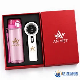 Mô phỏng logo AN VIỆT trên bộ quạt và bình