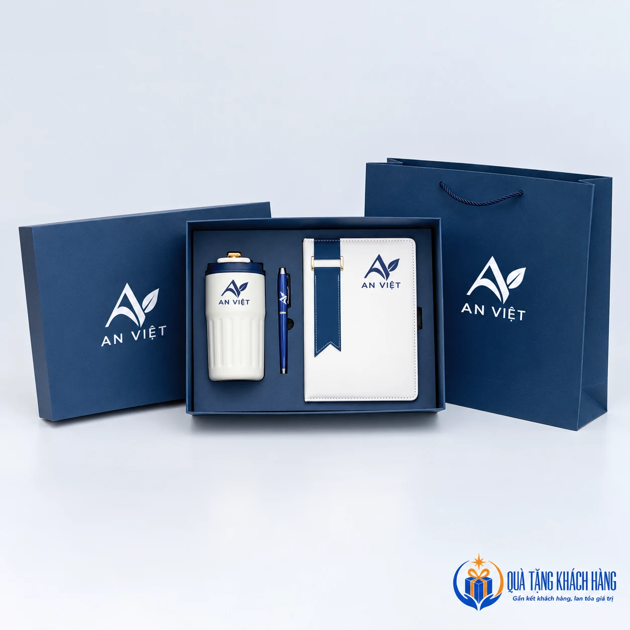 Mô phỏng logo AN VIỆT trên bộ ba món