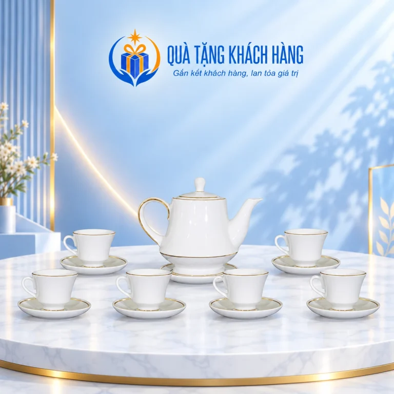 Bộ trà Hoàng Gia 01 750ml với sáu tách và bảy đĩa kê