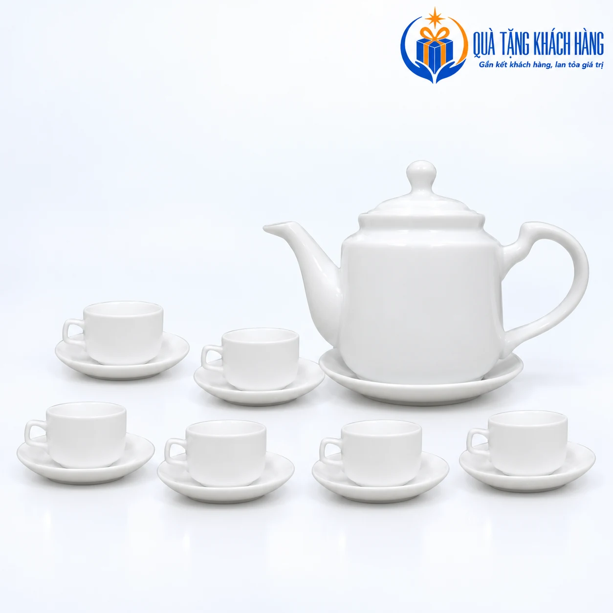 Dáng ấm và sáu tách thấp của bộ Vuông Thẳng 02