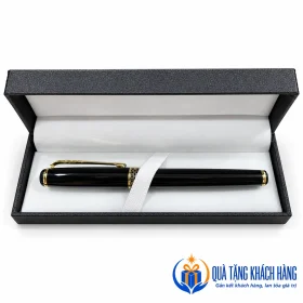 Bút đen họa tiết tổ ong trong hộp nắp gập lót trắng