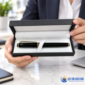 Minh họa mở hộp lót trắng có bút đen họa tiết tổ ong