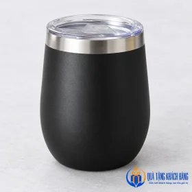 Chi tiết nắp trong và viền inox của cốc dáng trứng