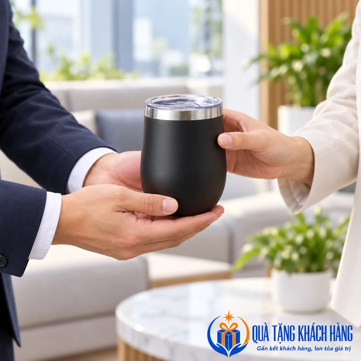 Minh họa trao riêng cốc dáng trứng 360ml