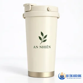 Minh họa in AN NHIÊN ở mặt trống của cốc Flower
