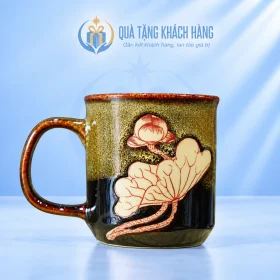 Cốc hỏa biến Gấm Sen trên nền thương hiệu