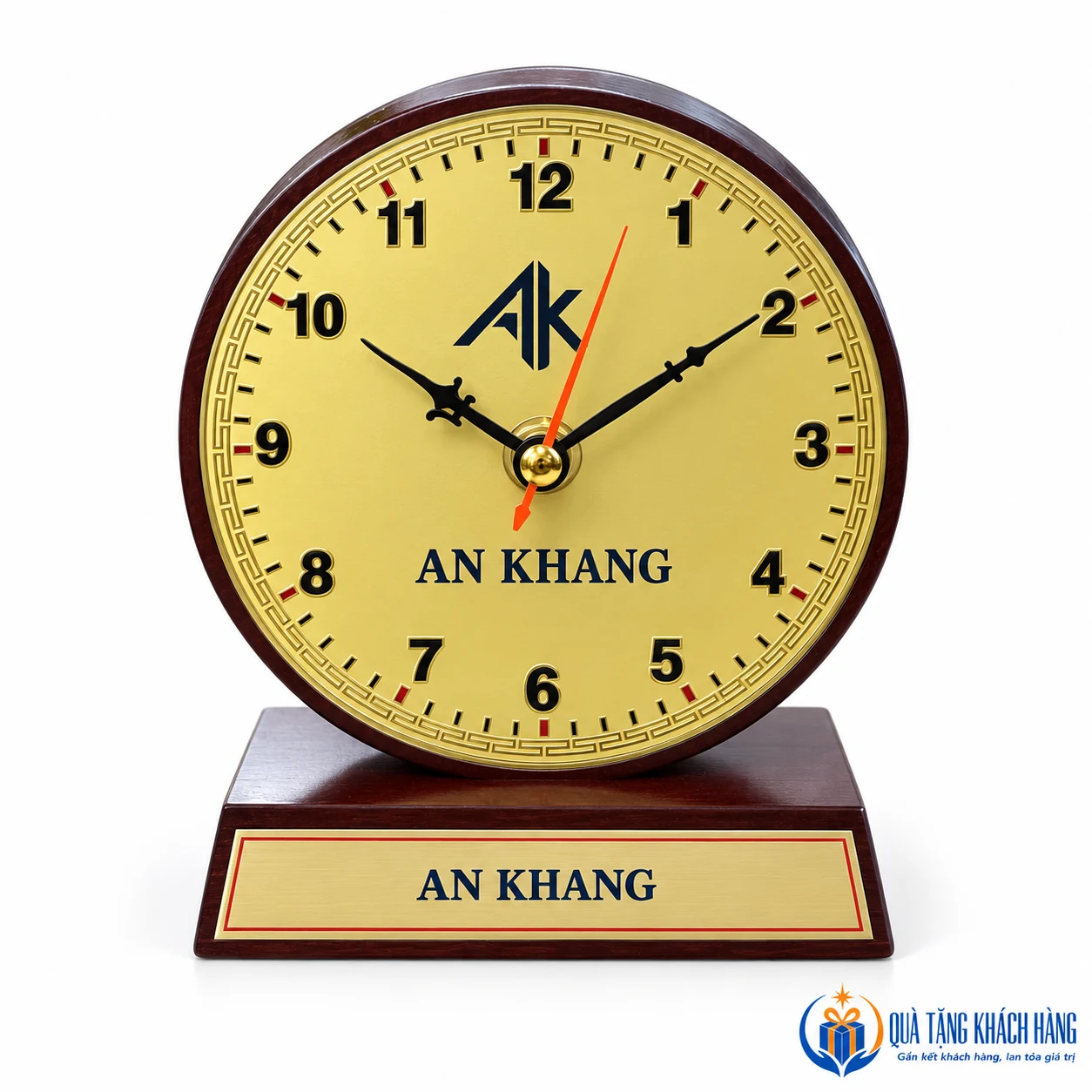 Mô phỏng nhận diện AN KHANG trên đồng hồ mặt đồng