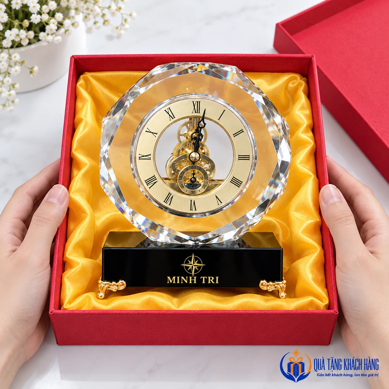 Mở hộp quà đồng hồ pha lê PL01