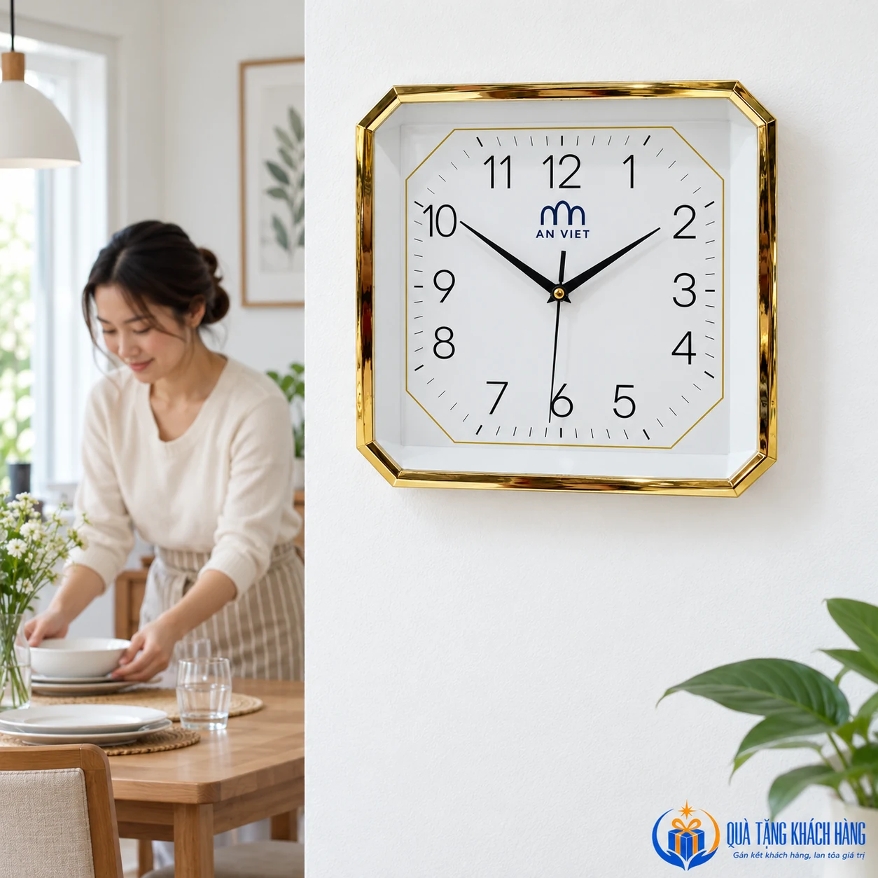 Đồng hồ HD98 trong góc sinh hoạt gia đình
