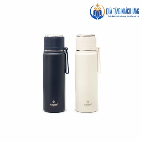 Ảnh nguồn hai bình Kalpen AR15 xanh than và trắng kem, có quai gập bên nắp.