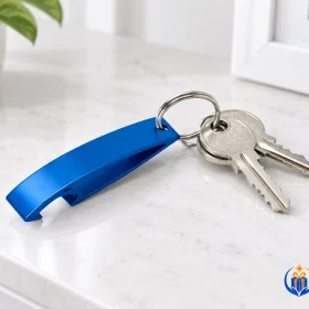 Móc khóa khui bia 02 gắn hai chìa minh họa