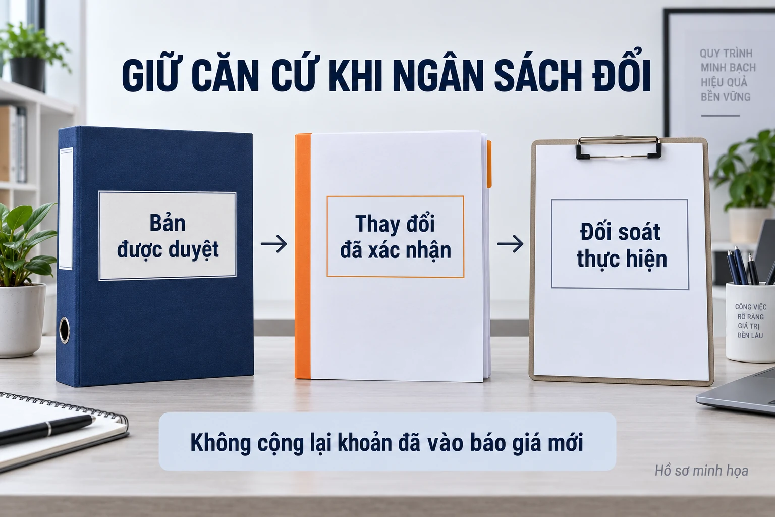 Hồ sơ mẫu nối bản được duyệt, thay đổi đã xác nhận và phần đối soát thực hiện.
