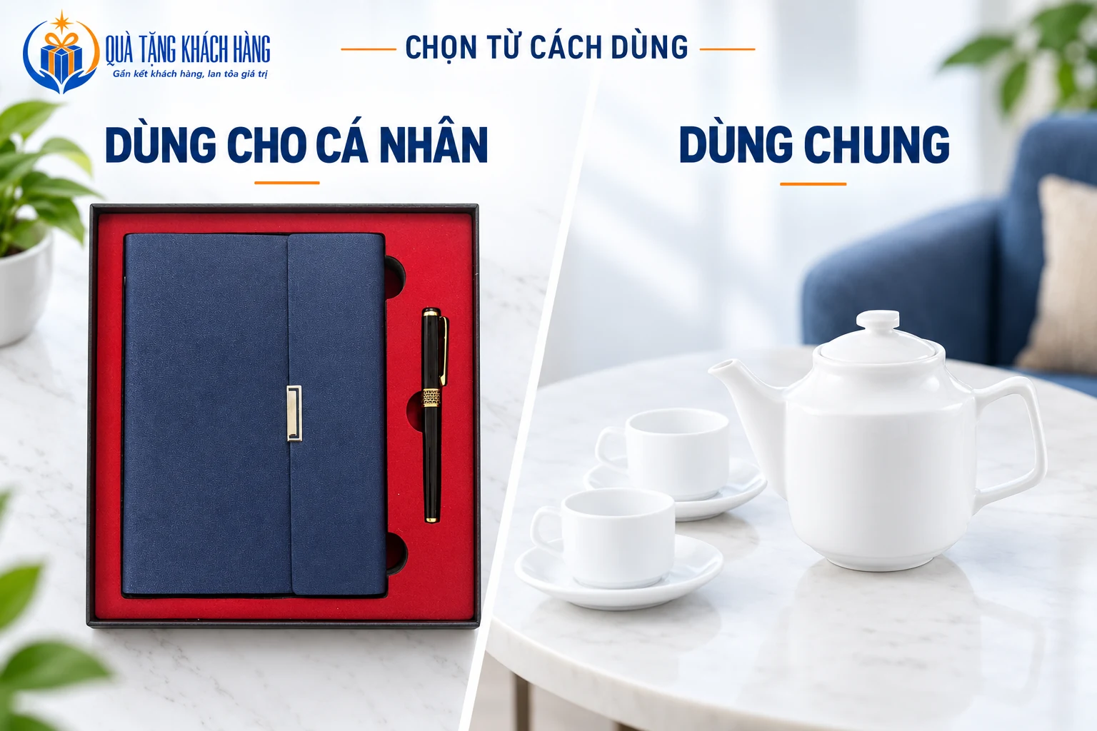 Đối chiếu bộ sổ bút dùng riêng với một góc ấm chén dùng chung trong cảnh dựng.