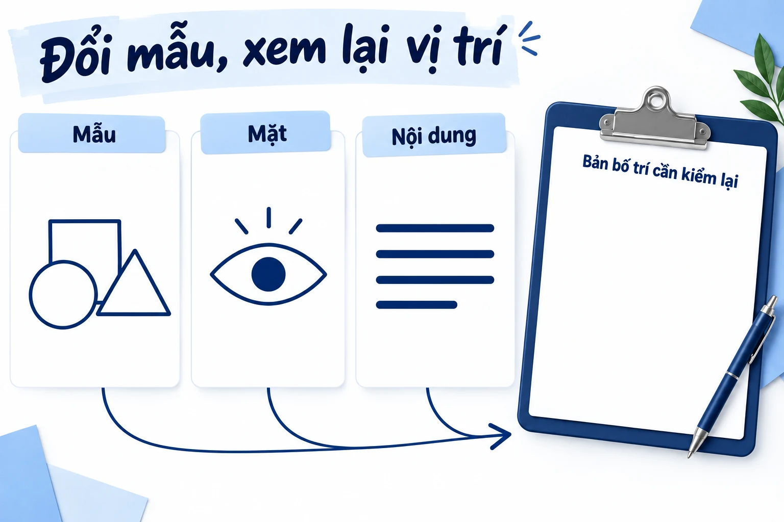 Đồ họa Mẫu, Mặt, Nội dung nối với bản bố trí cần kiểm lại.