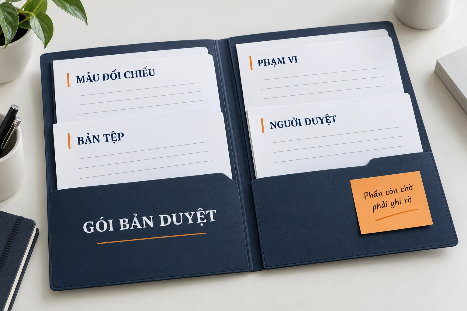Hồ sơ mẫu có mẫu đối chiếu, bản tệp, phạm vi và người duyệt; các dòng để trống.