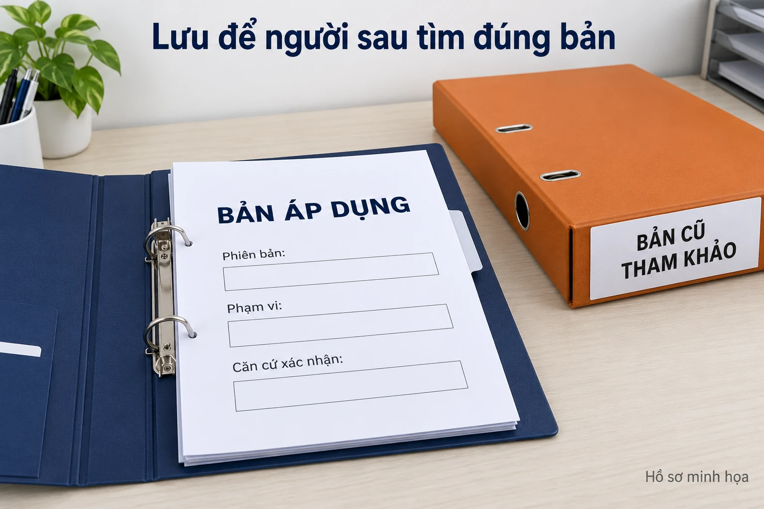 Ảnh hồ sơ minh họa tách bản áp dụng khỏi bản cũ tham khảo, giữ phạm vi và căn cứ xác nhận.