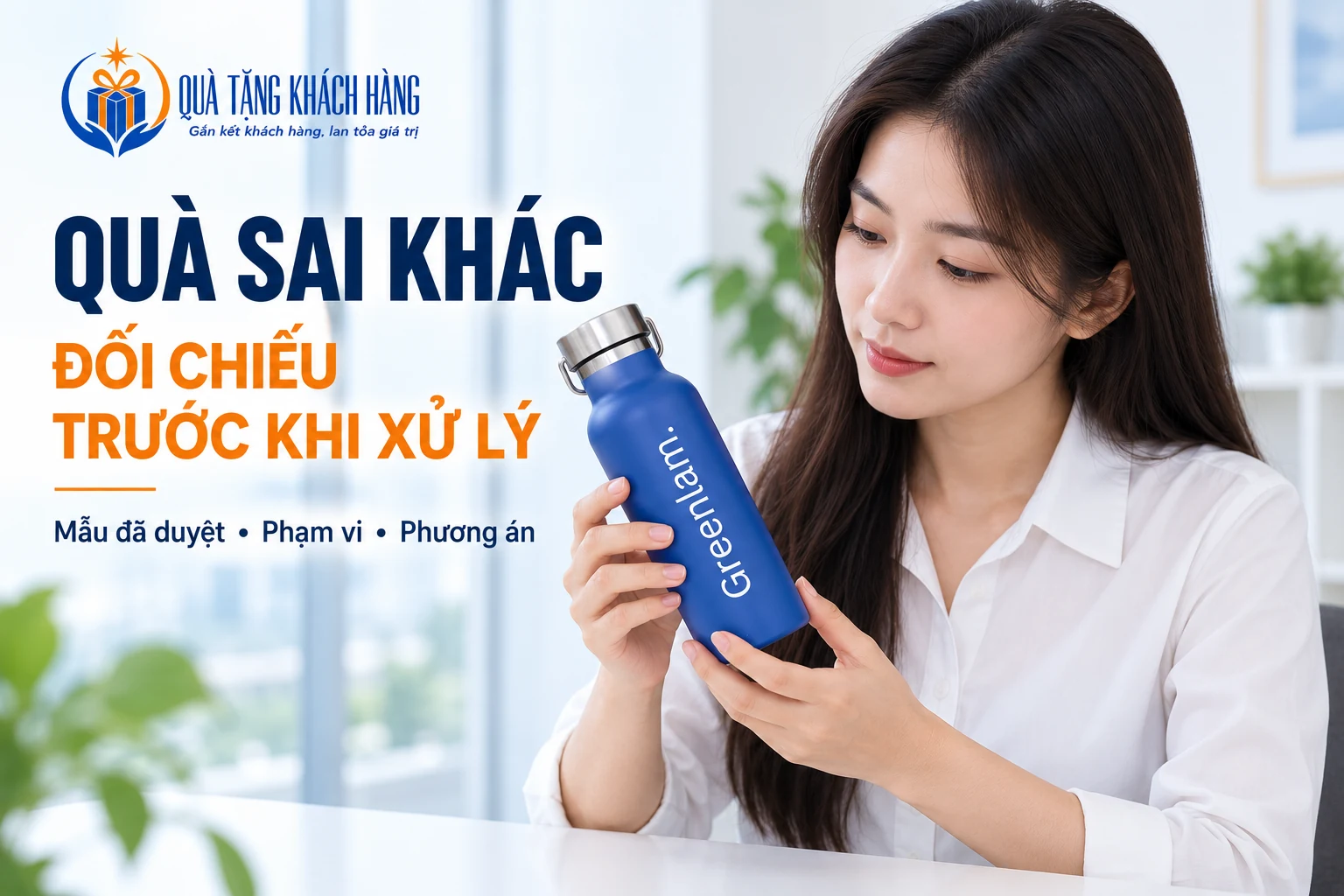 Người phụ trách quan sát bình xanh có chữ Greenlam trước khi xác định cách xử lý sai khác.