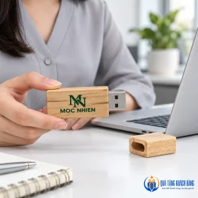 Minh họa cầm USB UGV 006 bên máy tính và nắp đặt trên bàn