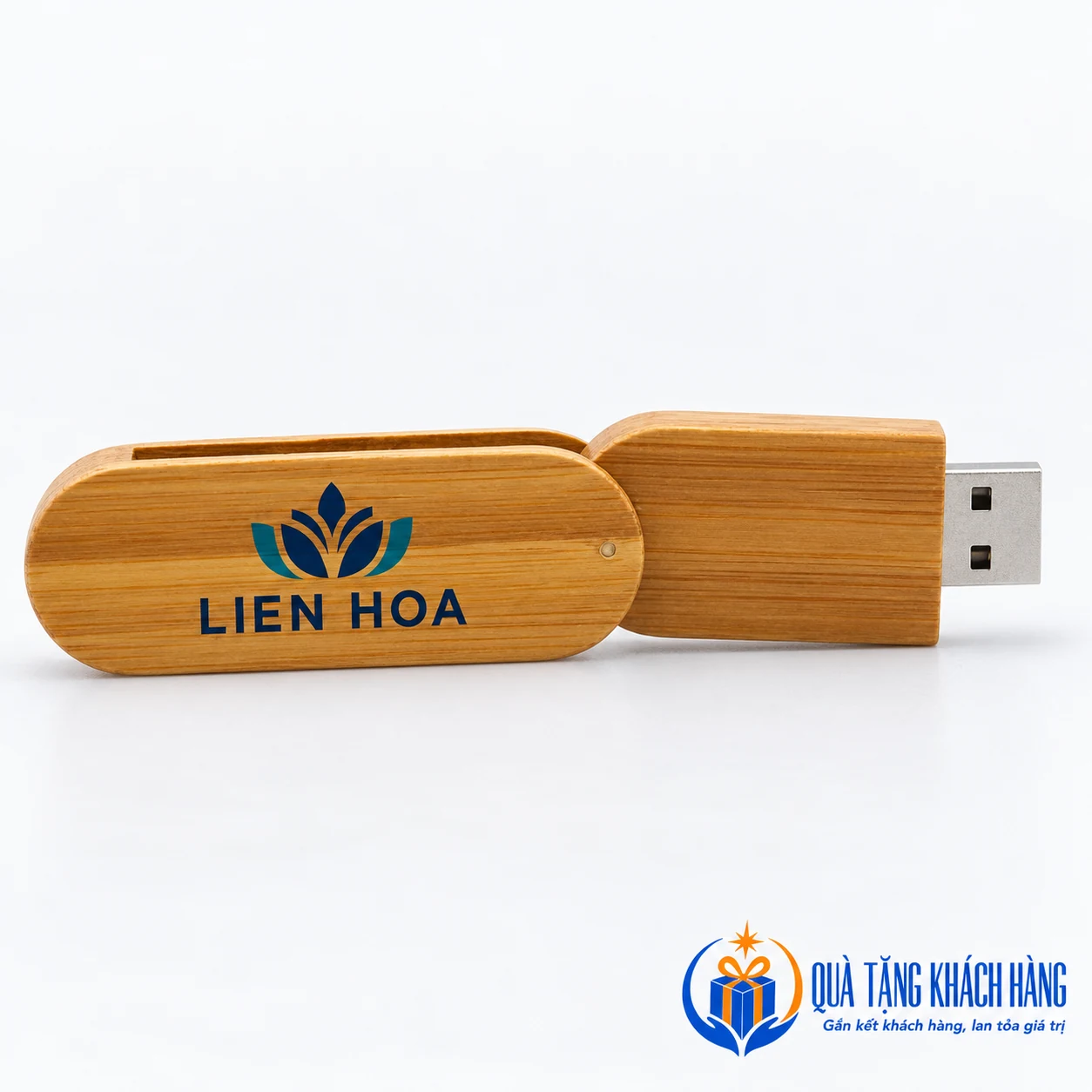 Mô phỏng nhận diện LIEN HOA trên mặt USB gỗ UGV 007
